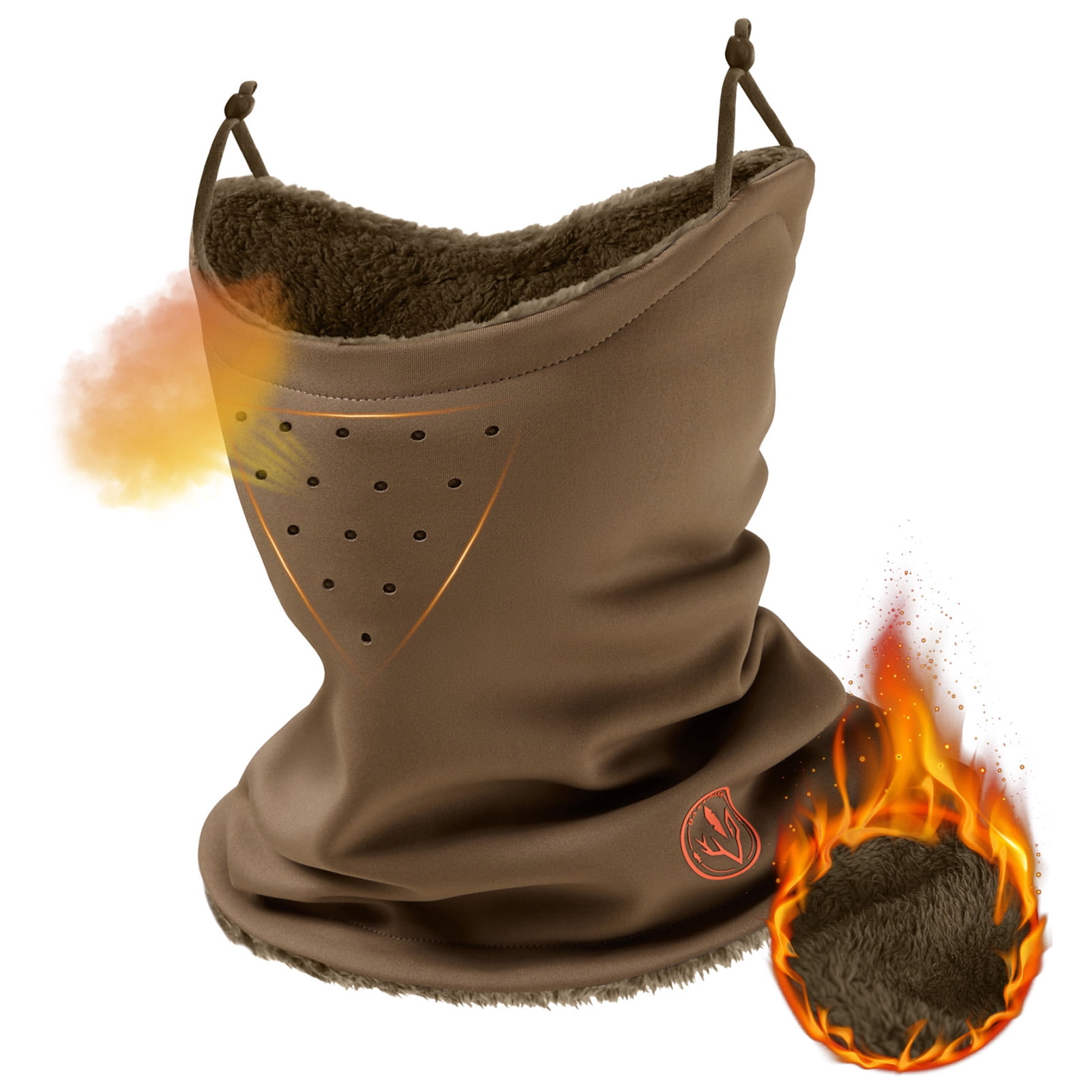 BASSDASH Unisex Winter Neck Gaiter Warmer Insulated Fleece Hunting Face Mask Water Resistant for Fishing Hiking Skiing
