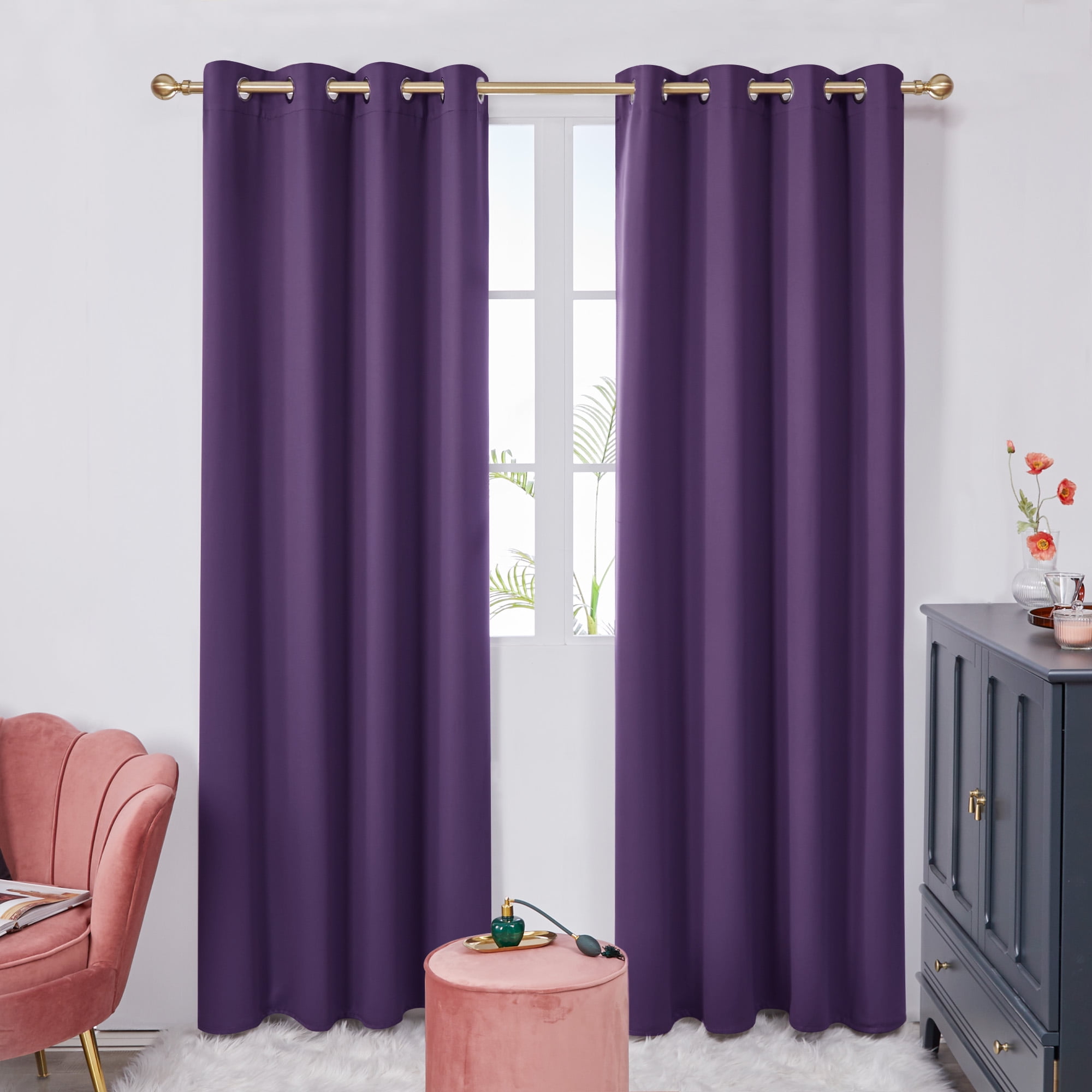 Deconovo Blackout Curtains for Living Room Thermal Insulated Room ...