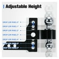 thumbnail image 3 of Adjustable Trailer Hitch 2" Receiver 6" Drop/Rise Drop Hitch 12500 LBS Ball Mount 2" 2-5/16" Dual Towing Ball Double Locks ,Dependable Strength, 3 of 7