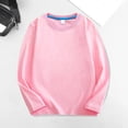 thumbnail image 5 of Toddler Kids Baby Boy Girl Long Sleeve Sweatshirt Casual Shirt Thin Pullover Infant Crewneck Sport Tops Basic Tee Shirt Fall Winter Pullover T-Shirts Crewneck Tops 5-6Years Pink T Shirts, 5 of 9