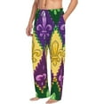 thumbnail image 2 of Balery Mardi Gras4 print Men's Pajama Pants,Ultra Lightweight Pjs,Lounge Pant-X-Large, 2 of 9