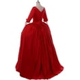 thumbnail image 4 of Women's Scottish Highland Dress Claire Fraser Red Rococo Dress Ball Gown from Outlander, 4 of 6