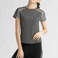 thumbnail image 4 of IDALL T Shirts for Women Compression Shirts Woman Women Workout Shirts Athletic Compression Tee Dry Fit Yoga Gym Basic Tops Workout Tops for Women Tshirts Shirts Z Grey XL, 4 of 9