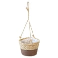 thumbnail image 1 of Colgador de plantas for interior, cesta colgante con cuerda y forro impermeable, macetero tejido for colgar, 1 of 7