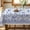 Blue Floral, variant on Modern Geometric Oval Tablecloth 60x102in, Waterproof Wrinkle Resistant Striped Table Cover for Indoor Outdoor