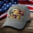 thumbnail image 6 of Eagle – United States 250th Anniversary Hat, Adjustable Patriotic Embroidered Baseball Cap with Bald Eagle, Retro Washed Cap (2Pcs, Grey), 6 of 7