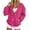 Hot Pink, variant on Guluxicc Women's Oversized Jackets Loose Button Down V Neck Long Sleeve Solid Casual Jackets with Pockets for Everyday Fall Winter