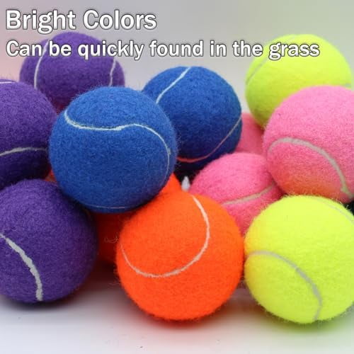 Tennis Balls, 20 Pack Training Tennis Balls,High Elasticity Practice Tennis for Beginner, Exercise Playing Balls for Pet Dog Multicolour