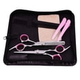 thumbnail image 3 of Pro Hairdressing Scissors Hair Cutting Thinning Comb Clips+ Case Pink, 3 of 8