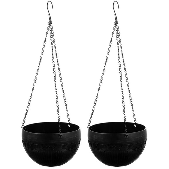 2pcs Self Watering Hanging Plant Pots for Indoor and Outdoor Use with Net Holder, Flower for