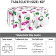 thumbnail image 3 of Cherry Pattern Tablecloth Round Table Cover Washable Polyester Table Cloth for Kitchen Party Picnic Dining Decor 60 Inch, 3 of 5
