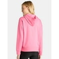thumbnail image 3 of Time and Tru Women's and Women's Plus Zip Up Fleece Jacket with Hood, Sizes XS-4X, 3 of 5