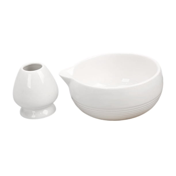 Juego de té matcha japonés, cuenco de matcha, accesorios ceremoniales tradicionales portátiles Blanco