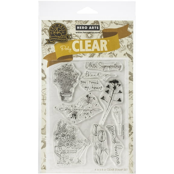 Hero Arts From The Vault Clear Stamp 4"X6"-Flowers