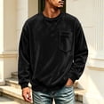 thumbnail image 6 of KICILVS Mens Sweatshirt Crewneck Fleece Pullover Long Sleeve Pocket Casual Winter Warm Top for Men Daily Wear Black, 6 of 9
