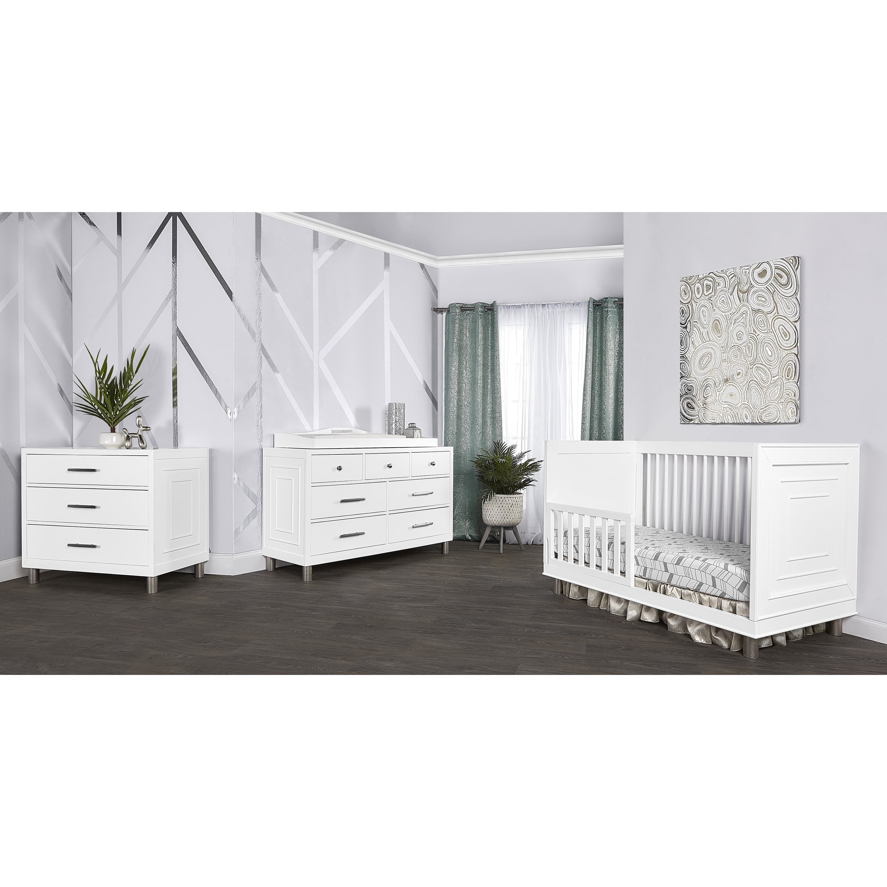 Evolur Convertible Crib Toddler Guard Rail In White