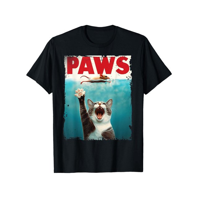 Fun imitation of cats and mice, humorous cat chasing mice, kitten T-shirt