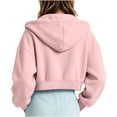 thumbnail image 7 of Shadoumai Girls Cropped Zip Up Hoodie Long Sleeve Sweatshirts For Teen Girls Fashion Fall Fashion Casual Jackets With Pockets, 7 of 7