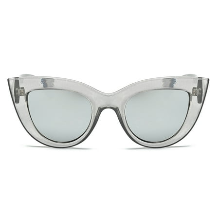 Retro Cat Eye Sunglasses Women Big Frame Glass Wrap Eyewear Modified face