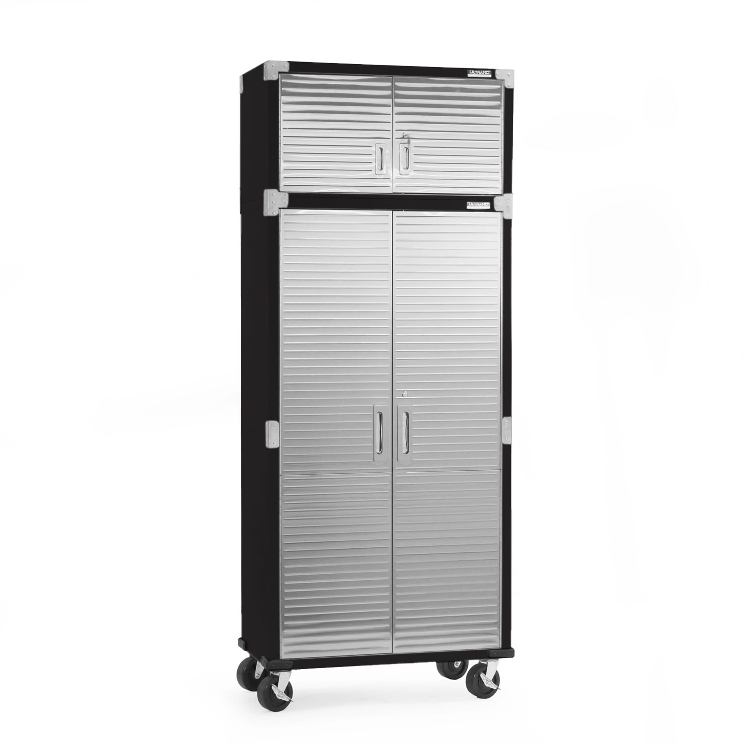Seville Classics UltraHD® Stacking Top Steel Body Lockable Storage Cabinet Organizer Shelving Unit, 36" W x 18" D x 18.5" H, Graphite