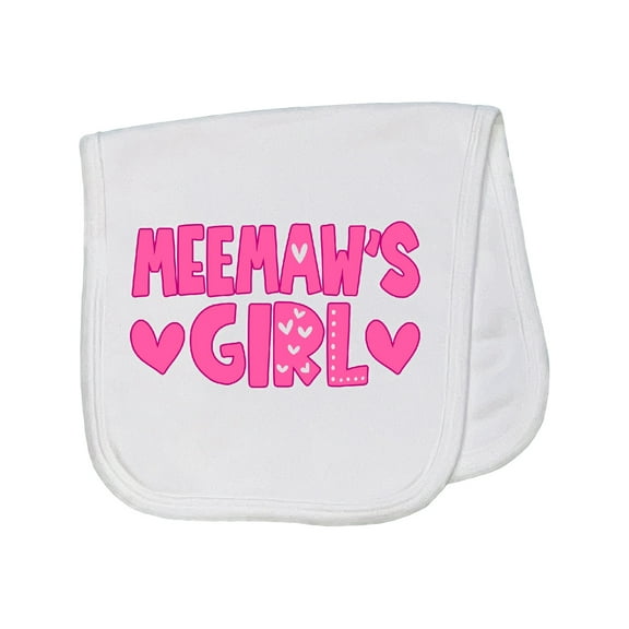 Inktastic Meemaw's Girl Baby Burp Cloth