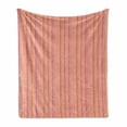 thumbnail image 1 of Grunge Soft Flannel Fleece Blanket, Abstract Vertical Stripes in Murky Pastel Tones Geometric Lines Retro, Cozy Plush for Indoor and Outdoor Use, 60" x 80", Salmon Pale Orange Pink, by Ambesonne, 1 of 5