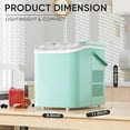 thumbnail image 5 of Countertop Ice Maker with Handle, 26lbs/24H Portable Ice Machine, 9 Bullet Ice Cubes Ready in 6 Mins, Self-Cleaning, Quiet Compact Ice Maker for Home, Kitchen, RV, Camping, Green, 5 of 15