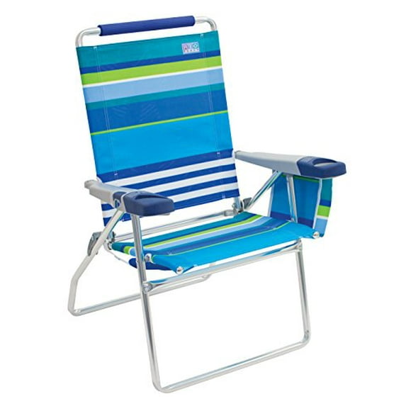 Rio Beach 17" Extended Height 4 Position Folding Beach Chair