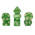 thumbnail image 1 of Ensemble de dés Polyédriques, 7 Pcs dés Acryliques pour Jeux de Rôle RPG, Accessoires de Jeu de Table, Vert Émeraude Nacré, 1 of 6