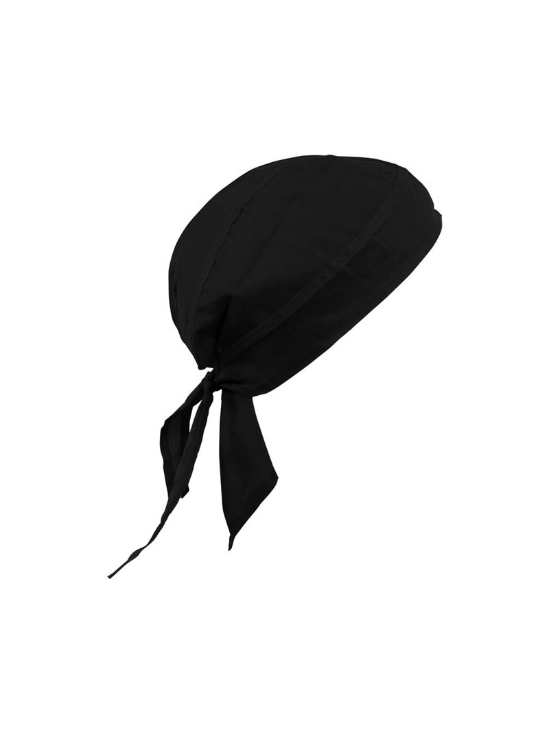 Black Bandana Headwrap Cycling Cap, Cotton Motorcycle Durag Skull