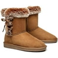 thumbnail image 6 of Hstylish Women's Warm Snow Boots Short Winter Boots Classic Lace up Anti-Slip Outdoor Brown, 6 of 8