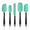 Aqua Green Black, variant on Silicone Spatula Set 5-Piece Aqua Green Black For Baking Cooking