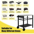 Outvita Outdoor Grill Cart, Movable Food Prep and Work Cart Table