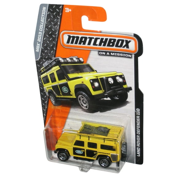Matchbox MBX 2013 Collection Yellow Land Rover Defender 110 Toy Car