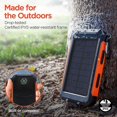 thumbnail image 5 of Cargador solar portátil Sincero con linterna LED de 4 modos para teléfonos inteligentes tabletas drones y cámaras, 5 of 5