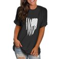 thumbnail image 2 of 250th Anniversary Patriotic T Shirts for Women Casual Graphic Short Sleeve Summer Print Crew Neck Independence Day Trendy Tops Black XXL, 2 of 8