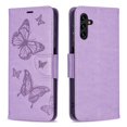 thumbnail image 4 of Galaxy A13 5G Wallet Case,Dteck Magnetic Butterfly Pattern Leather Card Pocket Case Hybrid Rubber Kickstand Cover with Strap for Samsung Galaxy A13 5G 6.5-inch,Violet, 4 of 6