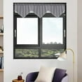 thumbnail image 6 of JVBTVB Triangular Valance Curtains Solid Color Short with Through Rod Easy Install Set of 3 Panels for Home Windows, 6 of 8