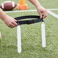 thumbnail image 4 of Hfppkn 2 Pack Flag Football Waist Belt Set with 2 Flags Audible Pop for Adult Recreational Play 120cm White, 4 of 7