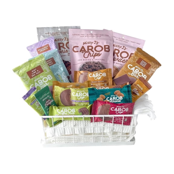 Missy J’s Organic Carob Sampler Pack 18 Piece Variety Vegan, Gluten-Free Chocolate Alternative