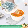 thumbnail image 3 of Yayeee Pot Holders Kitchen Heat Resistant with Pockets 7"x9.8" Cotton Oven Cooking Hot Pads, Green Flourishing Garden, 3 of 7