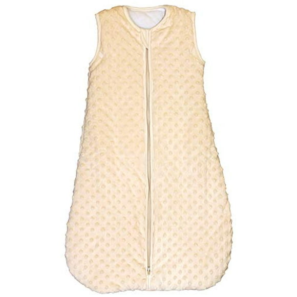 BABYINABAG Summer Model Baby Sleeping Bag and Sack, Plush Minky Dot, 1.25 Togs, for Infants and Toddlers Large 22 mos - 3T
