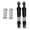 Black, variant on M Buder RC Car Oil Shock Absorber Lightweight Aluminum Alloy Water Resistant 75mm (2.95 inches) Dampers for SCX10 1/10 Model Vehicle Parts, Black