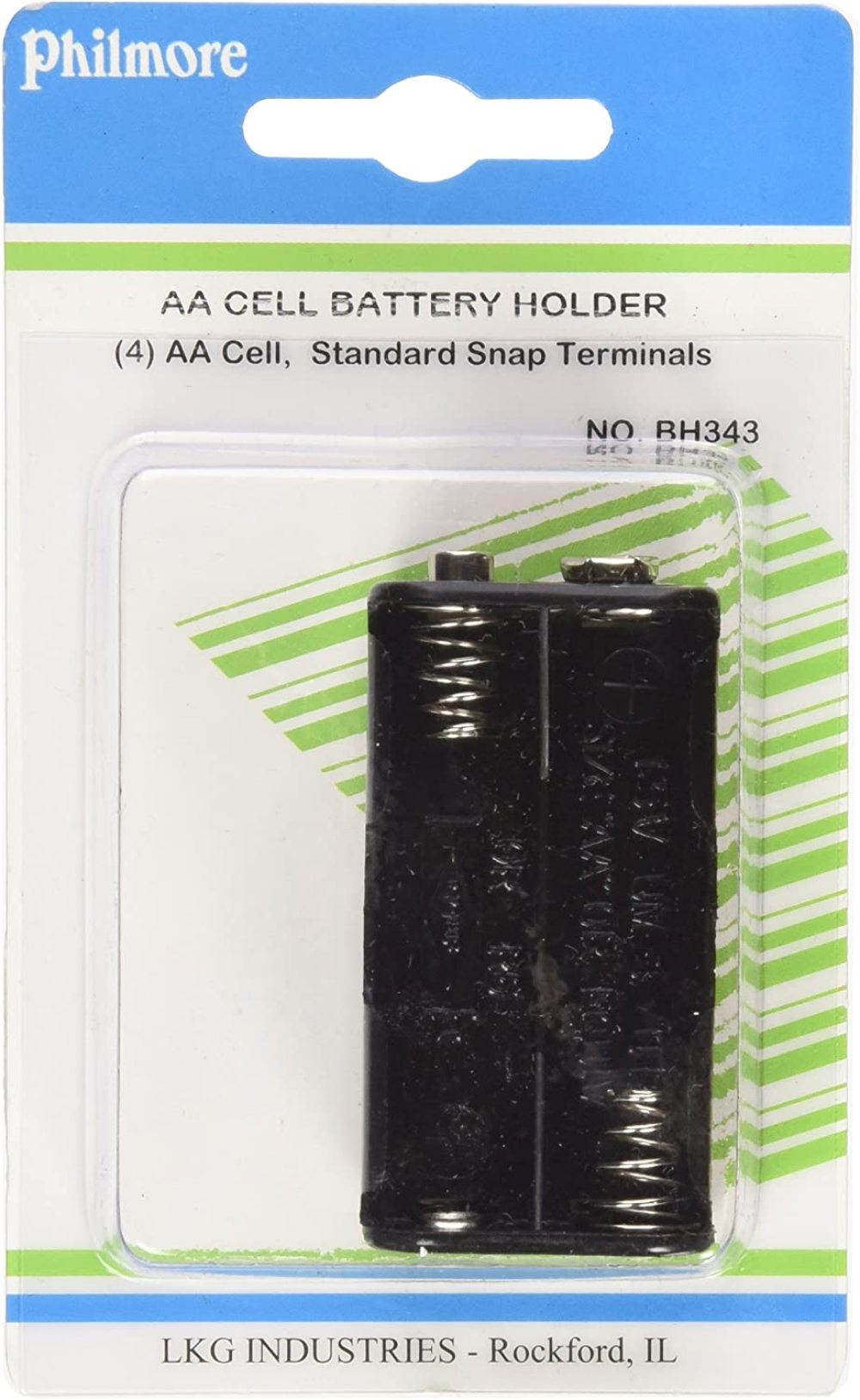 Philmore Battery Holder for "AA" Cells with Snap Connector BH