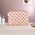 thumbnail image 5 of Unique Bargains 1 Pc Lady Portable Make Up Organizer Case for Travel White Red Polyester, 5 of 6