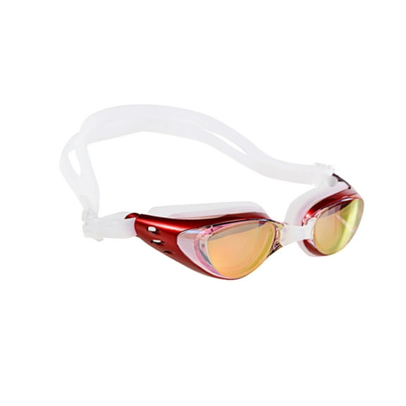 LABSERRON Swimming Goggles 1Pack for Adults in Red with Anti-Fog and UV Protection