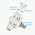 thumbnail image 4 of Uxcell PSA-3/8 Air Flow Control Valve Push to Connect Fitting 1/4" OD x 1/4" OD In-Line Speed Controller Union Straight for Semi Truck Trailers Air Brake System, White, 4 of 7