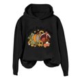 thumbnail image 1 of Thanksgiving Women's Printed Casual Hoodie With Pocket And Adjustable Drawstring, 1 of 3