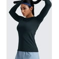 thumbnail image 4 of CRZ YOGA Seamless Long Sleeve Shirts for Women Workout Athletic Running Yoga Tops Breathable Tshirt, 4 of 4