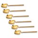 thumbnail image 2 of Cucharas de café Postre de acero inoxidable Postre de chocolate Colgando mango largo Tamas Casas de restaurante Cuchara Accesorios Oro 6 paquetes Guardurnaity HA059627-02, 2 of 7